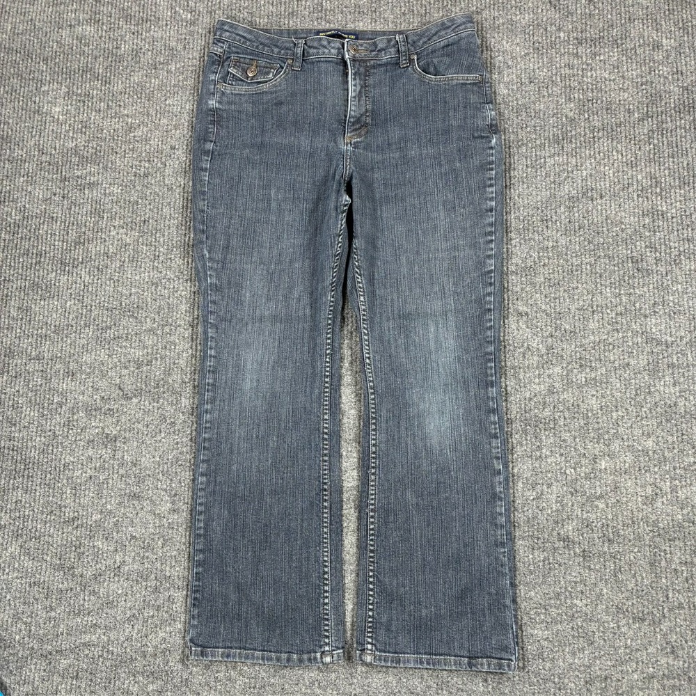 Riders Womens Jeans Size 14/30S Blue Stretch Denim Straight Leg Mid Rise